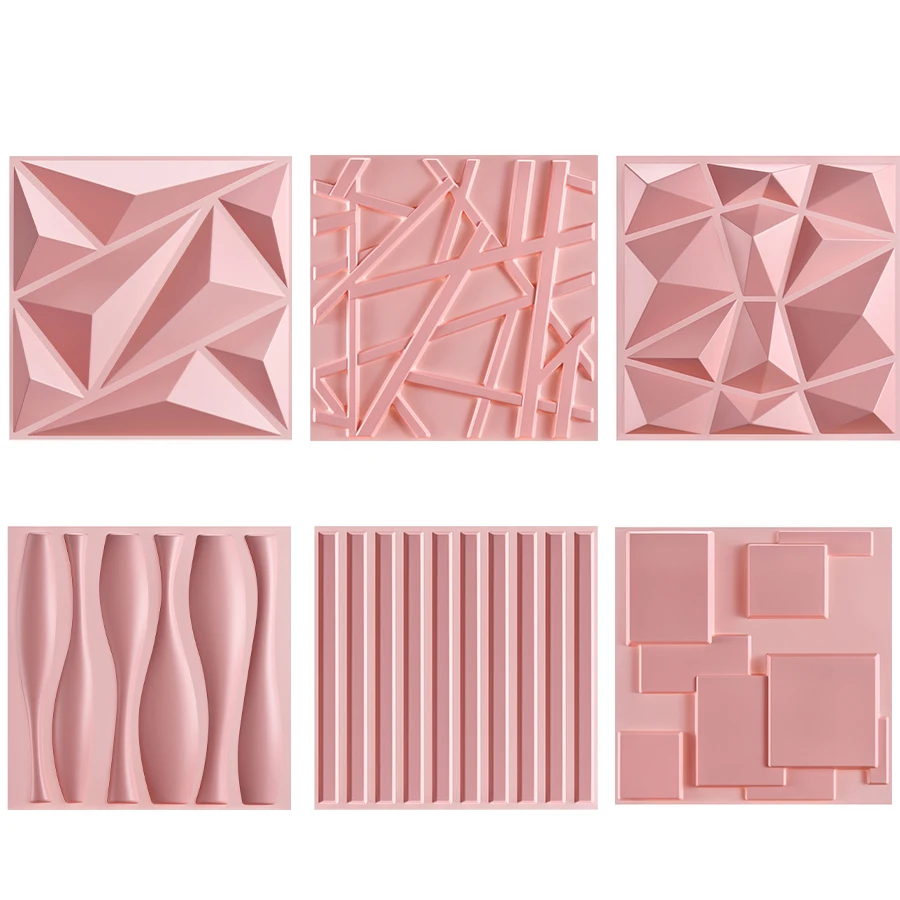 KUUJOJO แผงผนังตกแต่ง PVC ใหม่สําหรับการตกแต่งผนังในร่ม เอฟเฟกต์ 3 มิติ หลายสไตล์ รวมเทป! 1