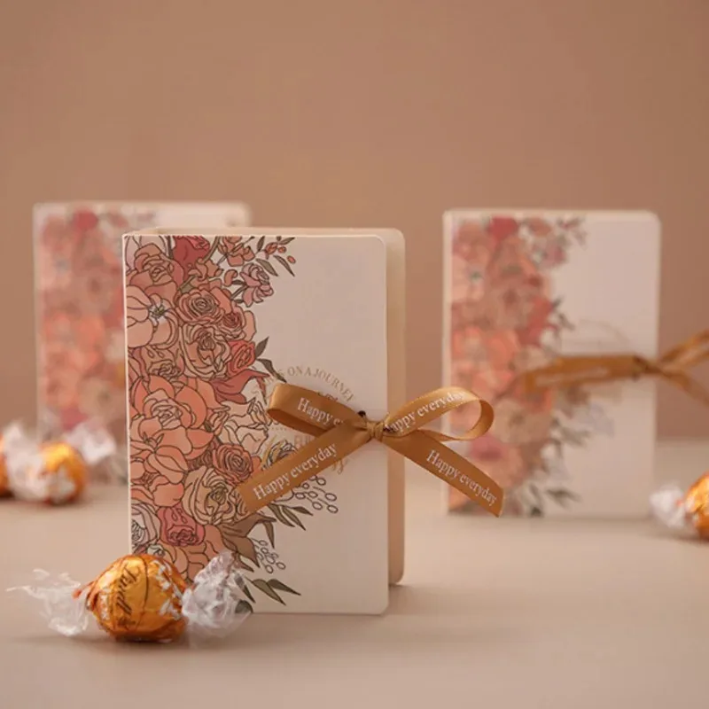 5PCS Book Shape Gift Boxes with Ribbon – Candy and Chocolate Favor Boxes, Elegant Weddi... - SKU CCB01539 - UGI Packaging