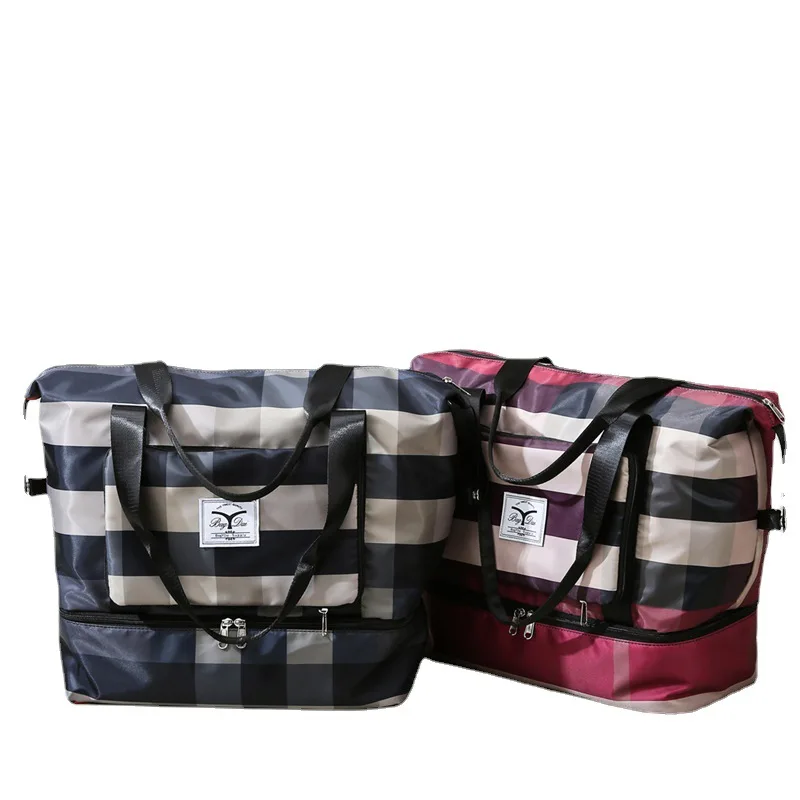 Multi-pocket Partition Fitness Portable Large Capacity Checker Travel Bag Mother-to-be Handbag Shoes Bag Waterproof