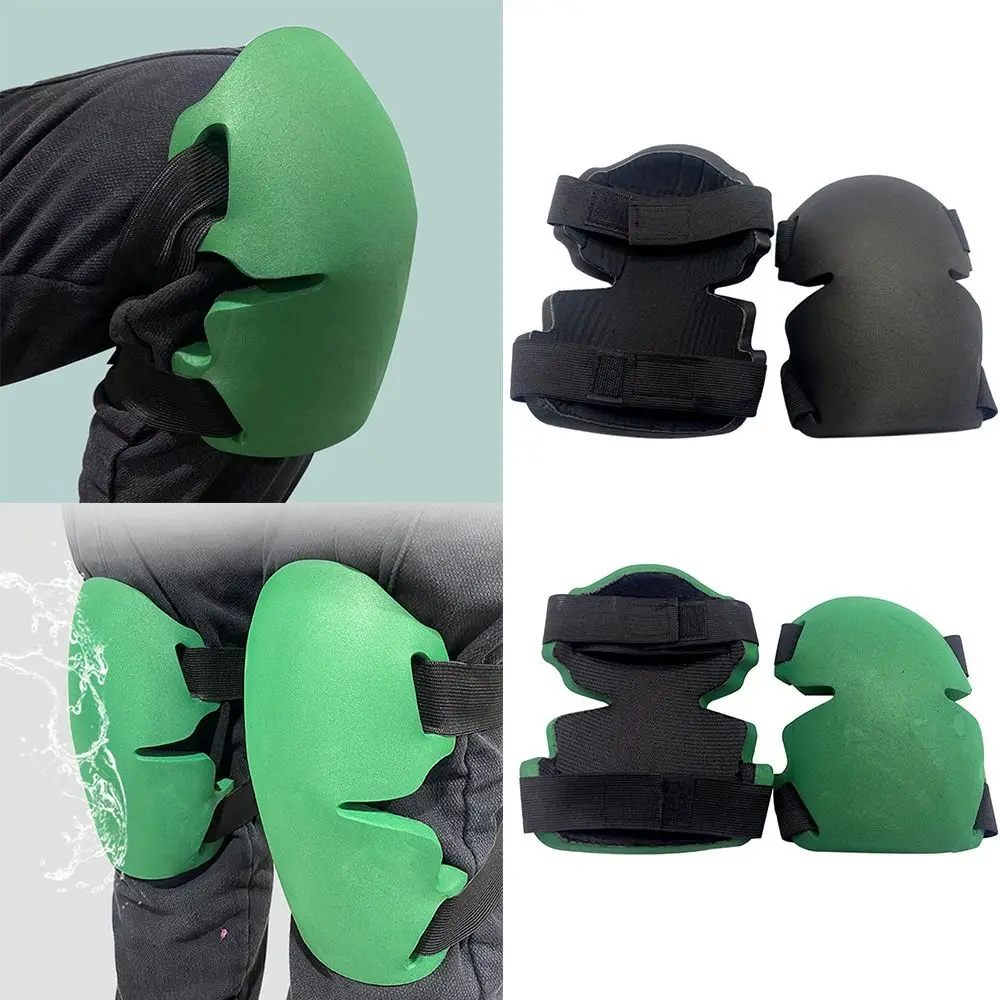 

1 Pair Black Green Knee Pads High Density EVA Kneeling Padding Gardening Accessories Safety Supplies Kneen Protector Unisex