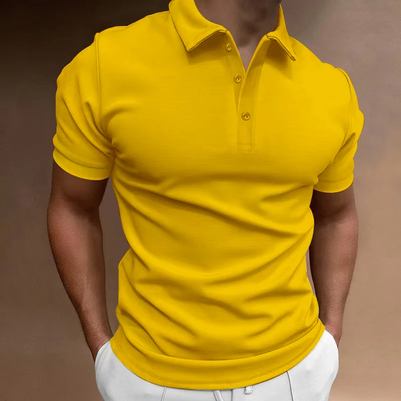 

Men's Hot Sale High Quality Short Sleeve 2023 New Summer Cardigan Breathable Top Business Casual Open Collar Polo Shirt