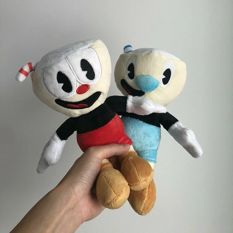 25cm Game Cuphead Plush Toy Mugman Figure Dolls Toys Soft Stuffed Dolls Chalice Ghost King Dice Cagney Carnantion Children Gifts мир игры cuphead