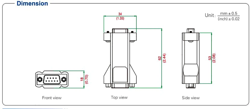 UOTEK Industrial Grade RS-232 RS232 to TTL Converter Output 5V COM DB9 Connector Adapter Supports All Operating System UT-210
