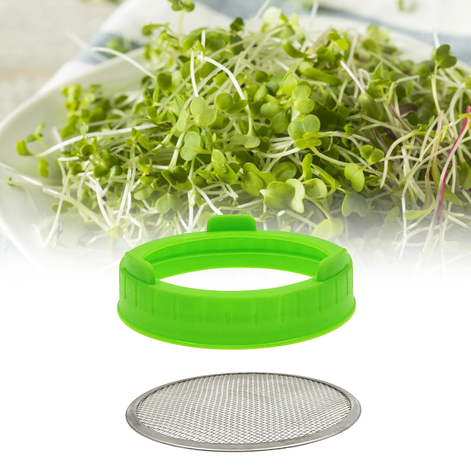 Sprouting Lids With Stainless Steel Screen For Wide Mouth Mason Jars Germination Kit Sprout Maker Seedling Tray For Bean Sprouts seedling nursery bags,hydroponic germination tray,hydroponic gardening kit,sprouting jars kit,seedling box