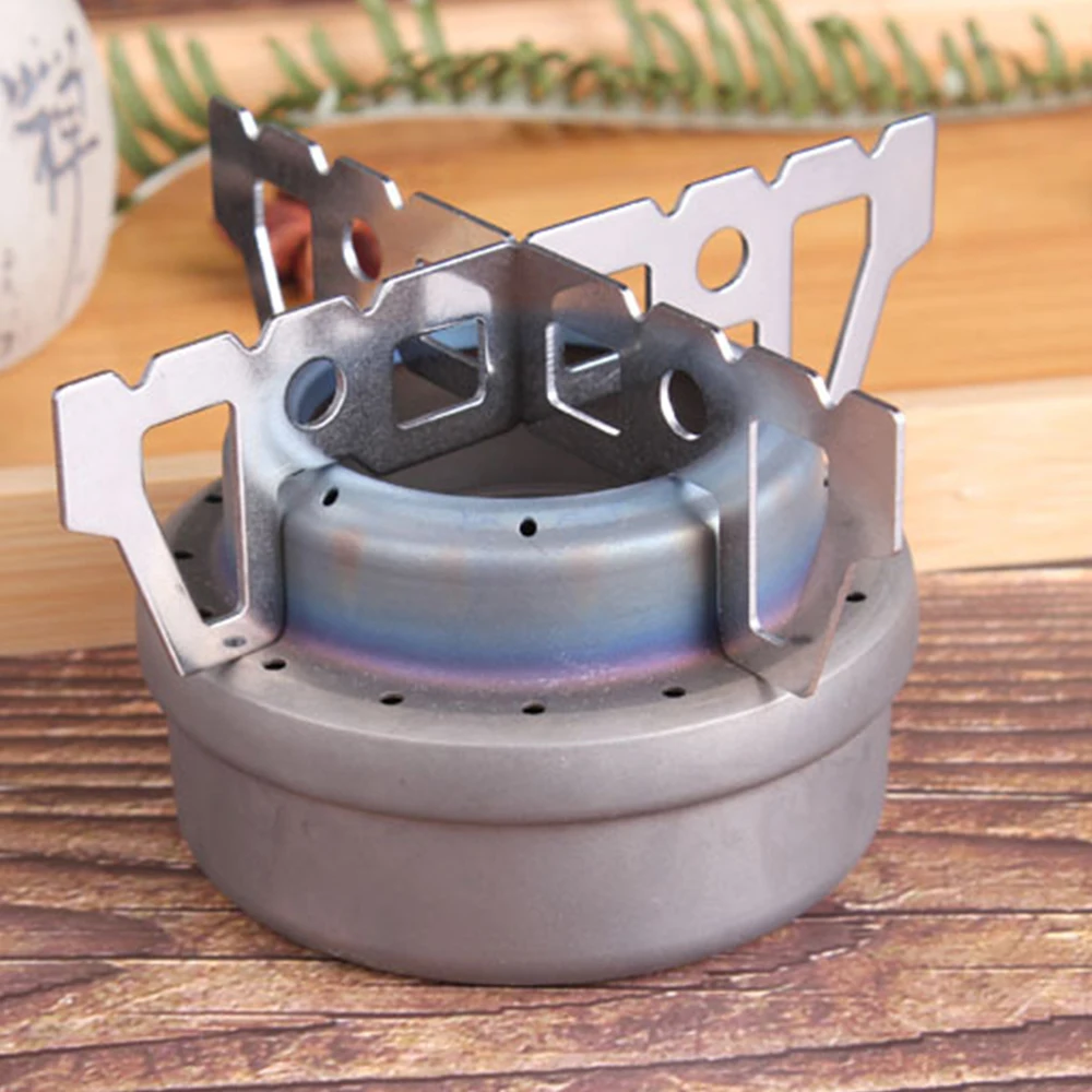 

Подставка для плиты из нержавеющей стали для кемпинга, стойка для спиртовой плиты, поперечная подставка, складная опора для плиты пикника с карабином и брелоком