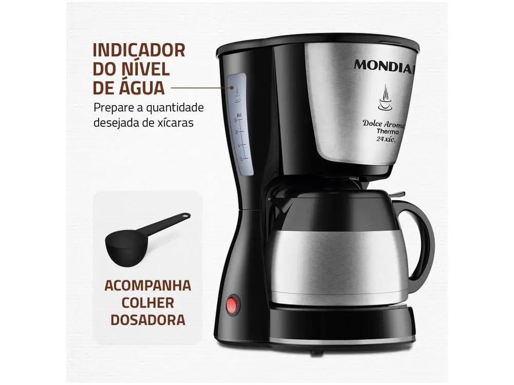 Cafeteira Elétrica Mondial Dolce Aroma Thermo - 110V 6