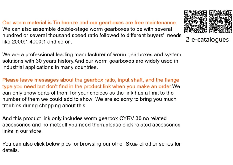 Description Picture 2 of itemCYAutoman Worm Gear Gearbox NMRV30 Worm Gear Speed Reducer Motor Reduction Housing For Light Industry Textile Building Material