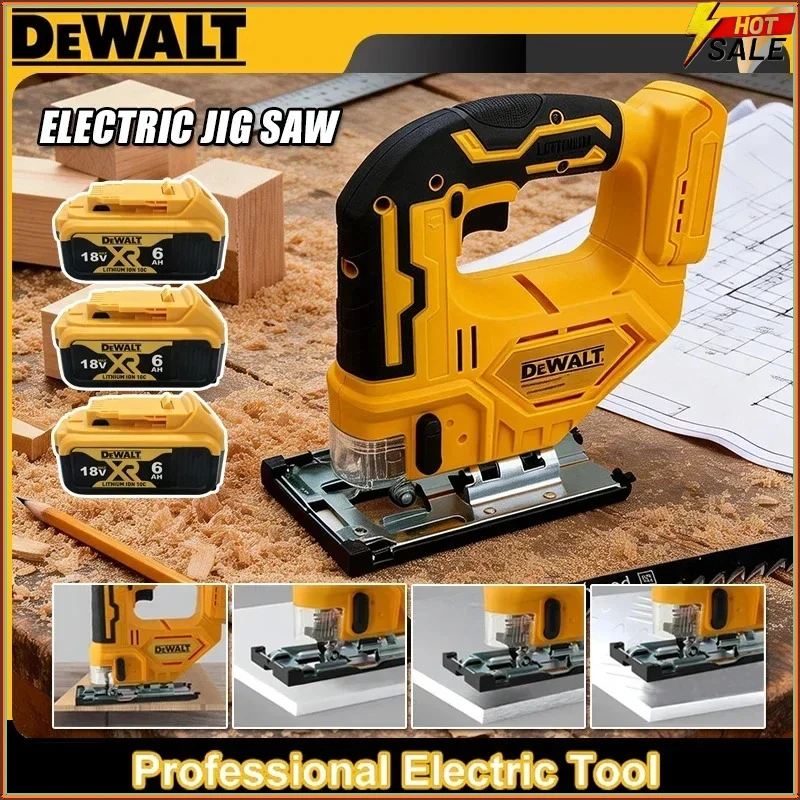 Dewalt 3000RPM 곡선 톱 무선 전기 지그 톱 휴대용 다기능 조정 가능한 목공 전동 공구 (Dewalt 배터리용)