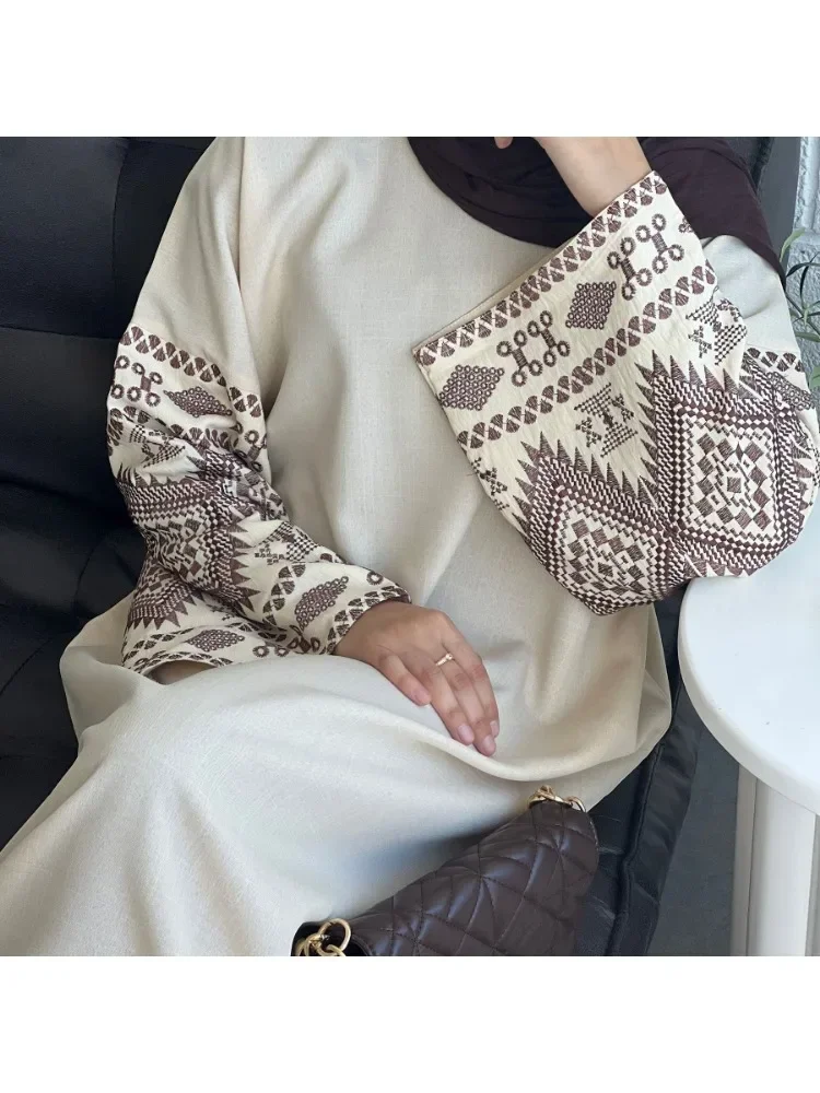 فساتين إسلامية فاخرة للعيد للنساء مطرزة للحفلات عب...