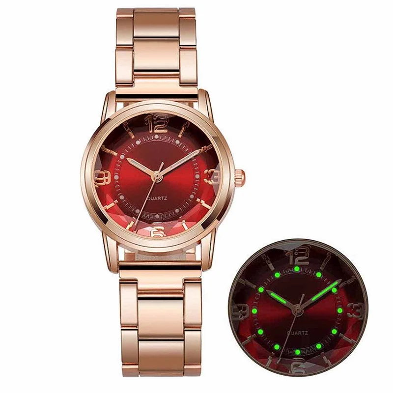 

reloj Perfect Watch For Women New 2022 Luminous Watches Women's Gift Female Red Steel Strip Best Selling Sale Products Watches
