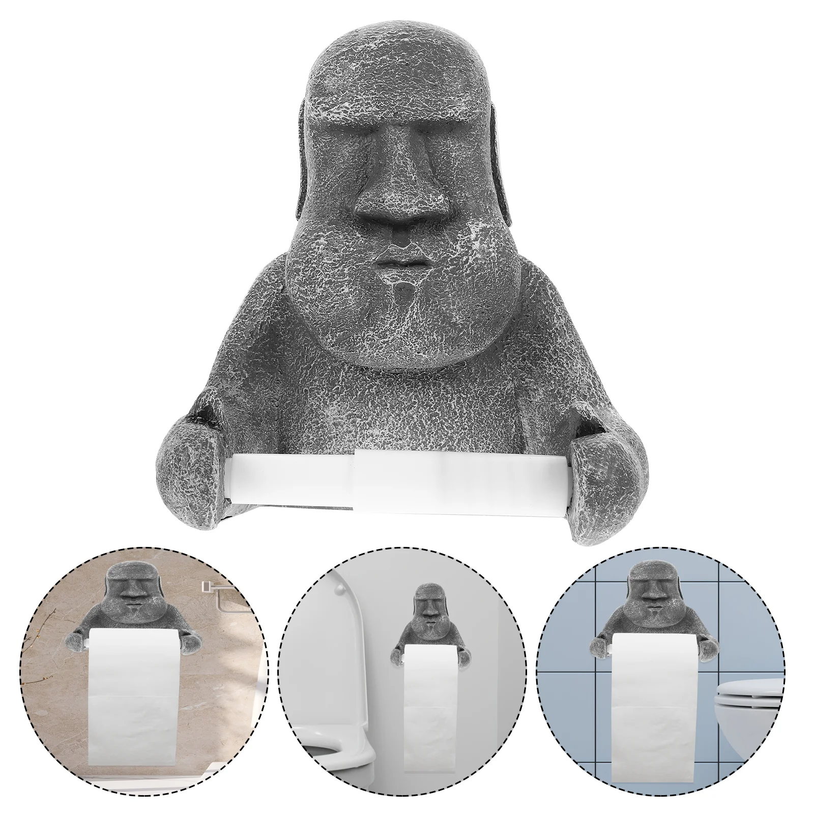 

3D Three-dimensional Tissue Box British Portrait Stone Bathroom Paper Towel Holder Toilet Roll