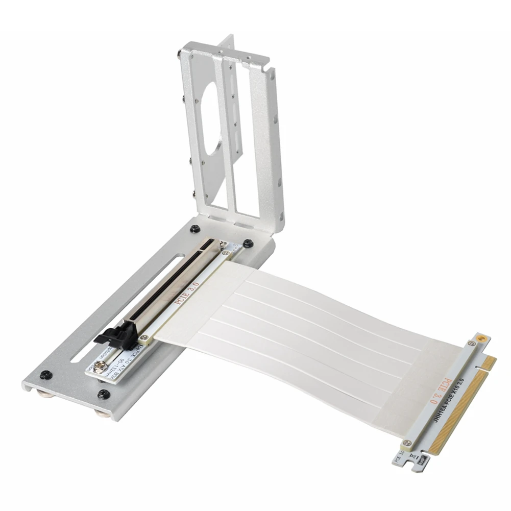 High-Speed PCI-E 3.0 Riser Cable Extender for PC Graphics Cards - 16x GPU Riser with Vertical Kit for ATX Chassis Description Image.This Product Can Be Found With The Tag Names Computer Cables Connecting, Computer Peripherals, PC Hardware Cables Adapters, Riser pcie