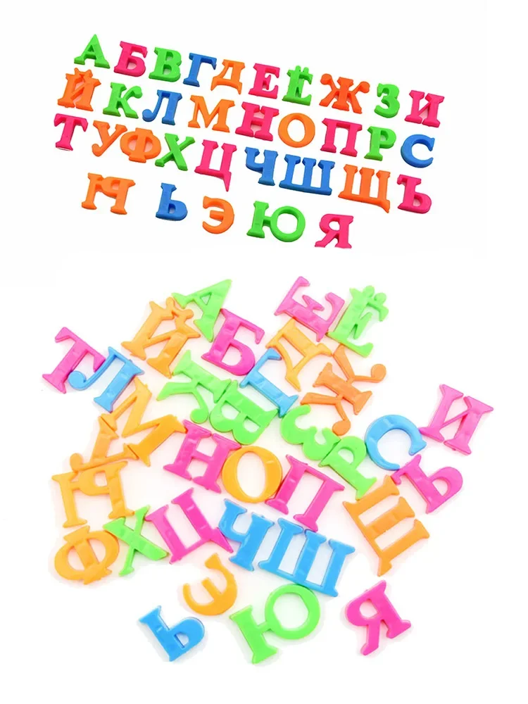 Plastic Russian Magnetic Alphabet Letters Stickers Fridge Refrigerator Message Board for Kids Educational Language Learning Toys 4