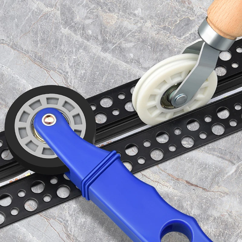 Rubber Mesh Window Screen Installation and Repair Tool with Double-Head Pressure Pulley