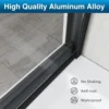 Shower Door,60" W x 76" H, 1/4" Tempered Glass Shower Door, Sliding Shower Glass Door, Easy to Clean, Matte Black Finish 5