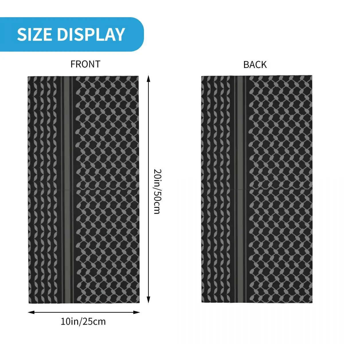 Tactical Scarf Keffiyeh In Black Shemagh Tactical Bandana Neck Gaiter Printed Balaclavas Wrap Scarf Warm Headwear Hiking Unisex Adult Winter