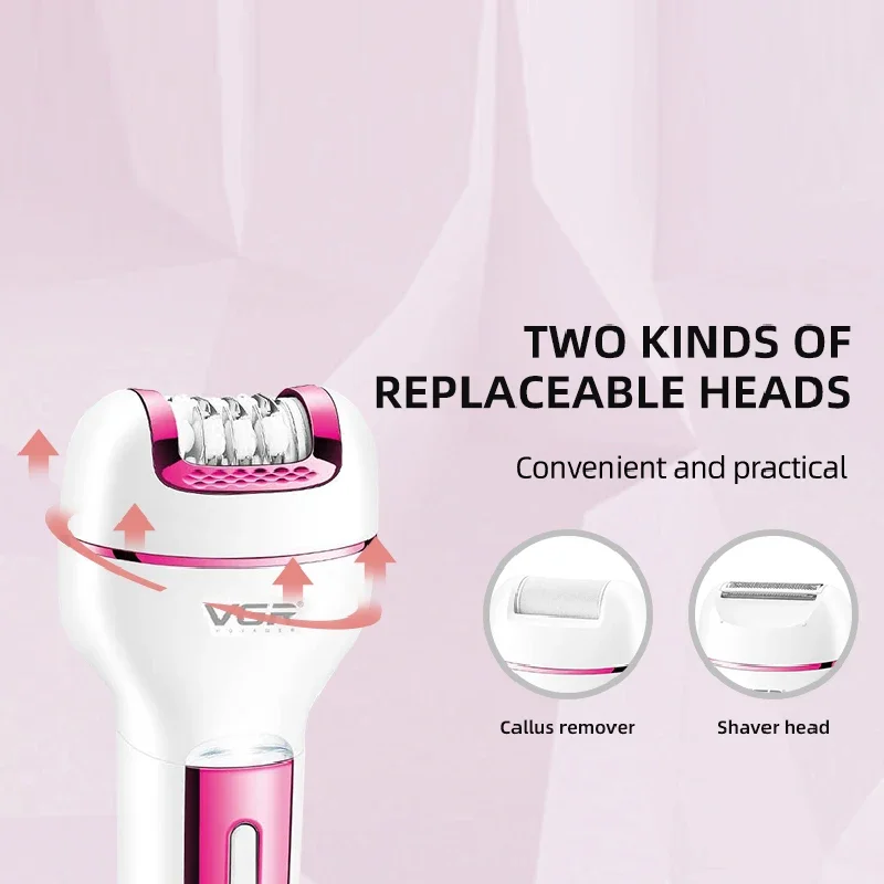 VGR Women's Epilator Electric Shaver For Women 3in1 Washable Trimmer Hair V-732 For Face Body Legs Underarms