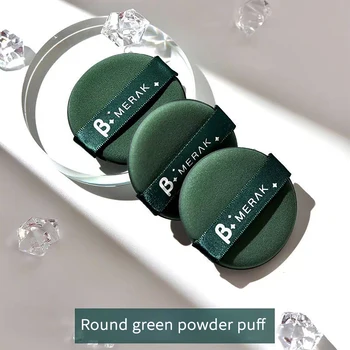 10pcs Set Makeup Foundation Sponge For Foundation Powder Puffs Not Eat Powder Makeup Puff Makeup Tools Accessorie Green Round