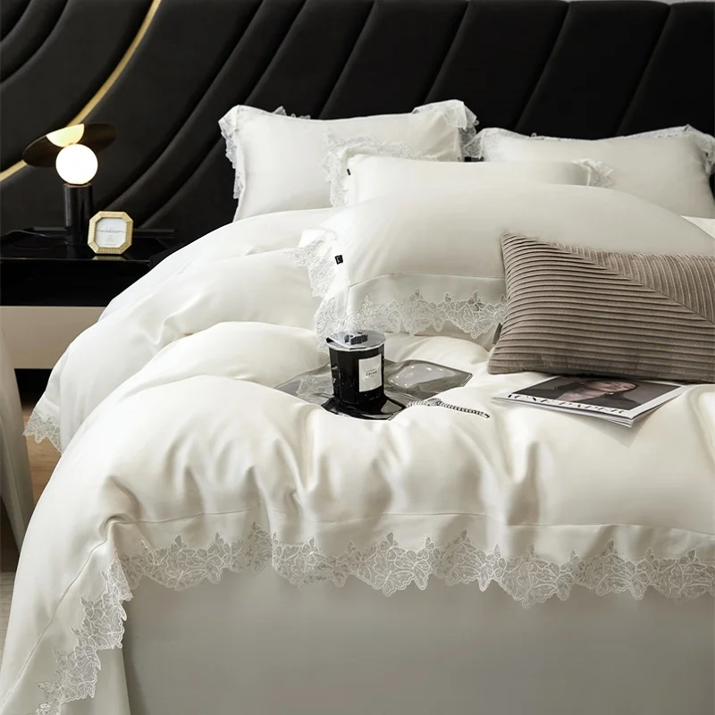 White Natural Lyocell Fibre Soft Silky Pure Colour Princess Wedding