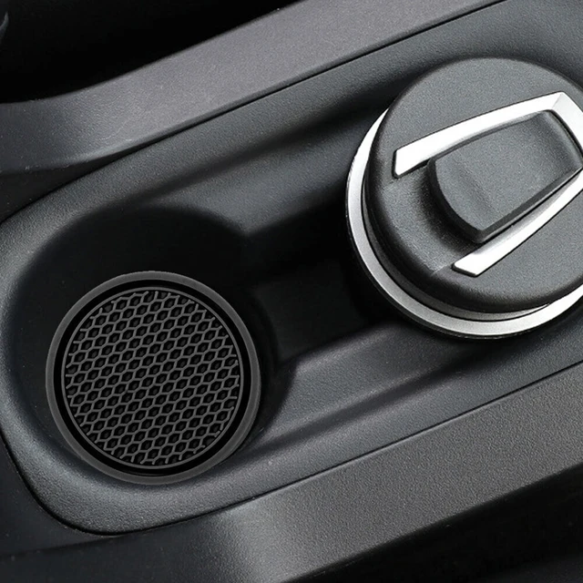 4pcs/set 7cm*5cm Car Cup Holder Anti-Slip Silicone Insert Coaster Mat Universal Car Accessories Black Fit For Most Cars Styling 4
