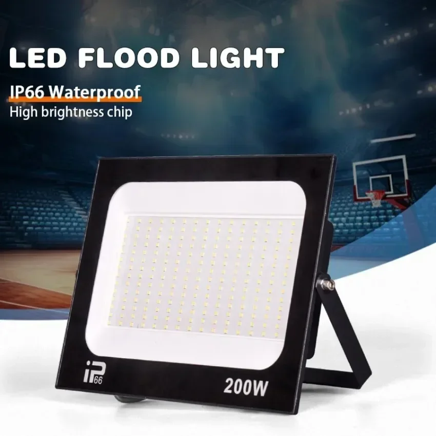 200W LED Floodlight Spotlight Outdoor IP66 Waterproof Courtyard Light Porch Garden Garage Street Indoor Outdoor Lighting AC220V,led flood light