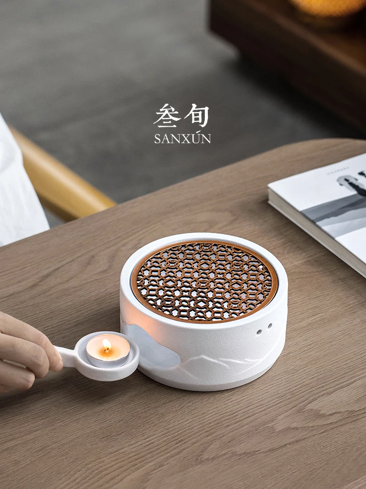 Mountain warm tea stove candle small stove around tea cooking heat preservation base cup heating heater warmer