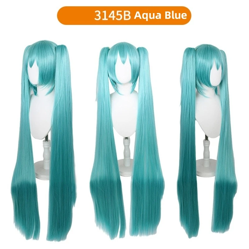 2024 SNOW MIKU Split style double ponytail cosplay wig Hatsune Miku cosplay wig VocAloid Miku  Aqua Blue lolita wig VOCALOID