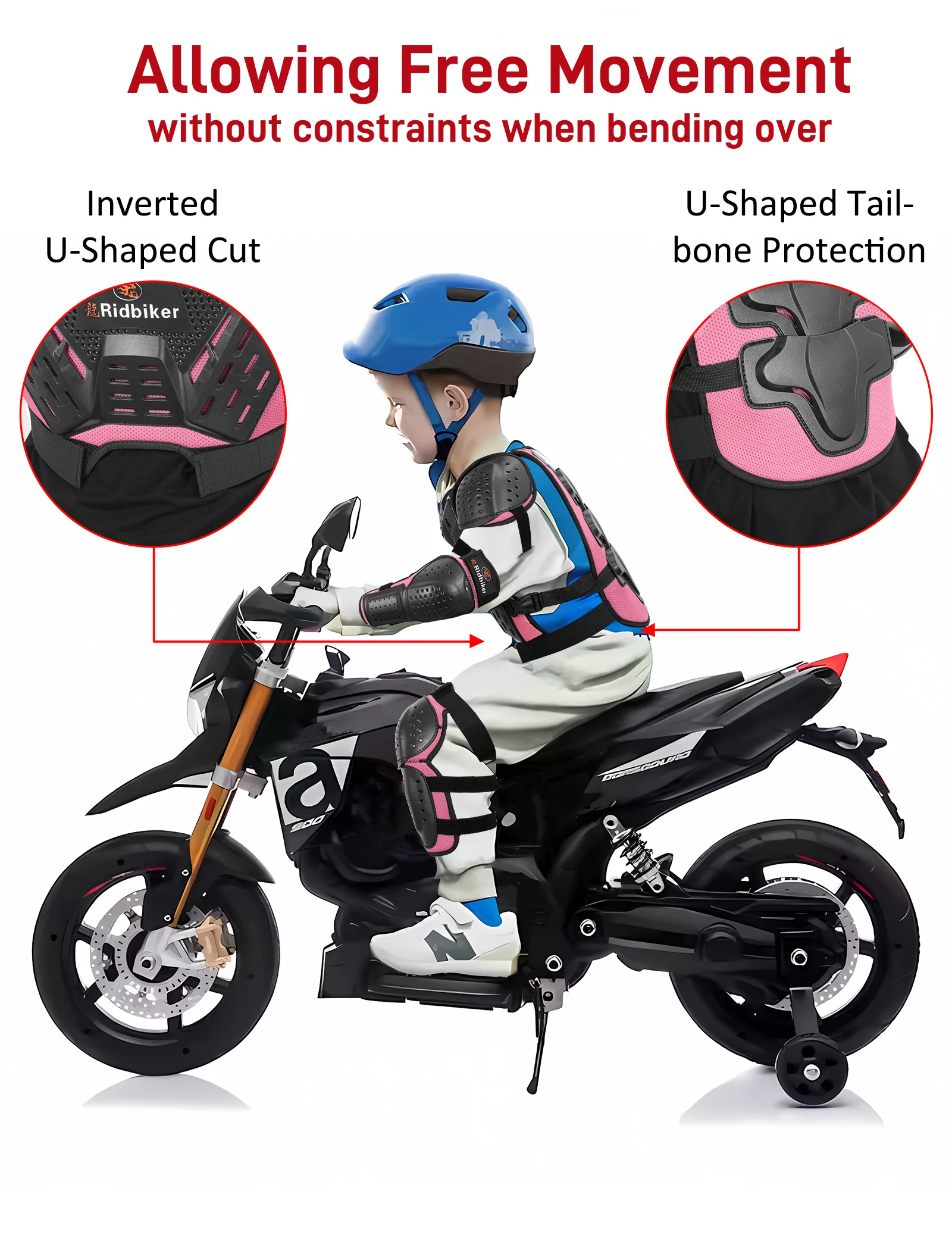 Kids Dirt Bike Gear Motocross Chest Protector Motorcycle Protective Gear Armor Vest Knee Guards Elbow Pads Dirt Bike Riding