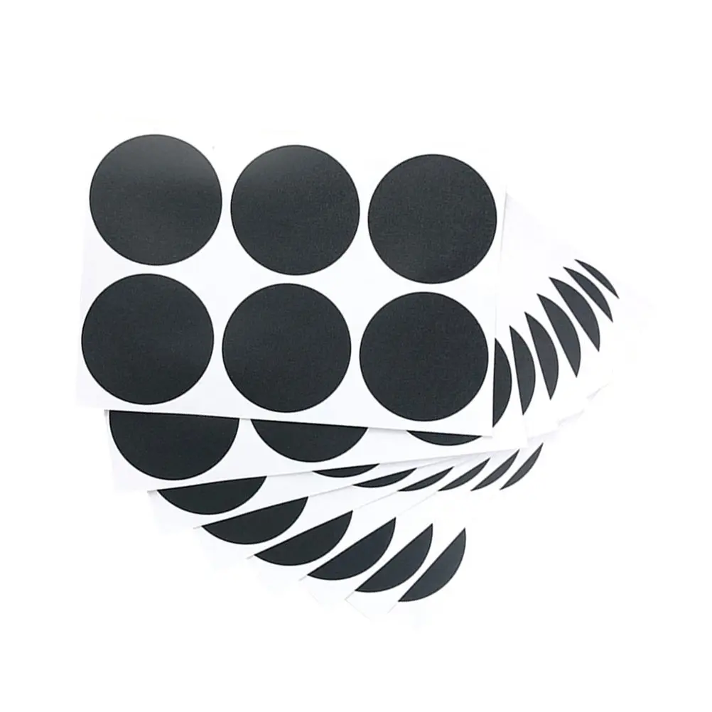 20매 원형 무광 칠판 스티커 (유리병, 양념통, 꿀병, 베이킹 용기, 식료품 저장실 정리용)