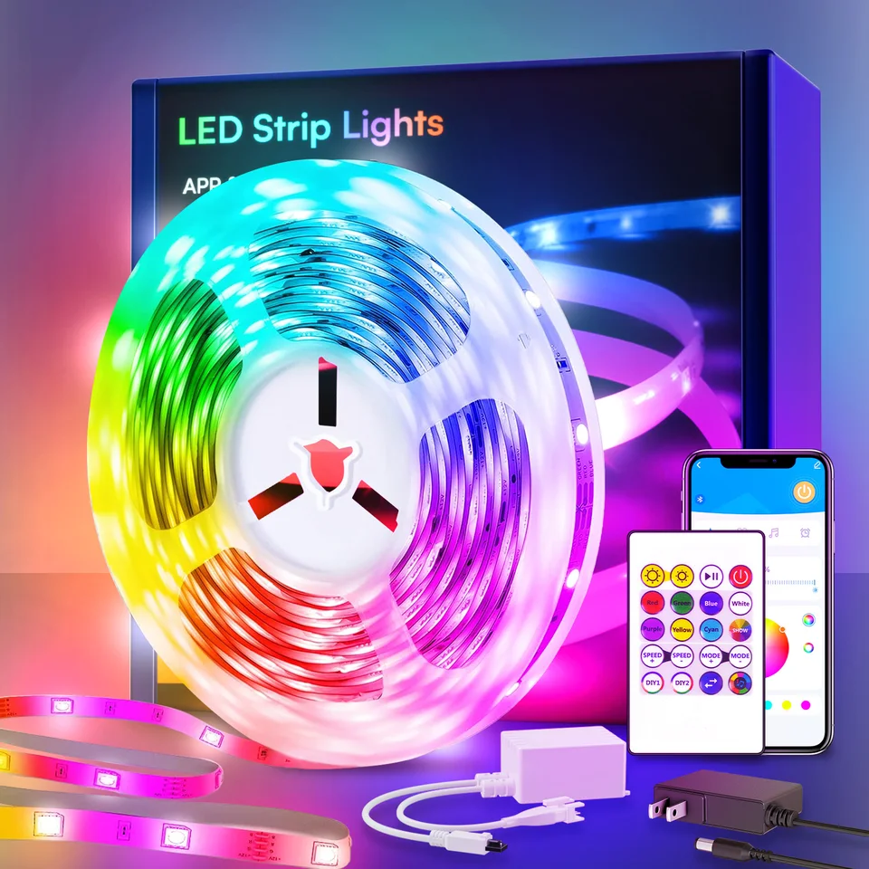 Smart RGB LED Light Strip with Music Sync