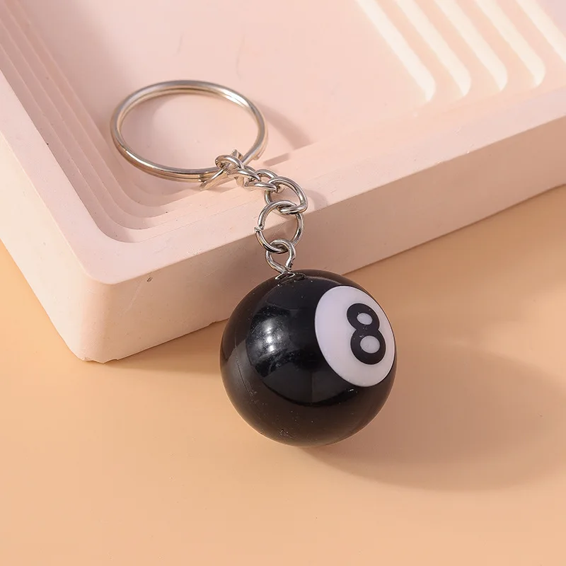 Lucky Dice Cherry Magic Portachiavi con 8 palline Palla da biliardo