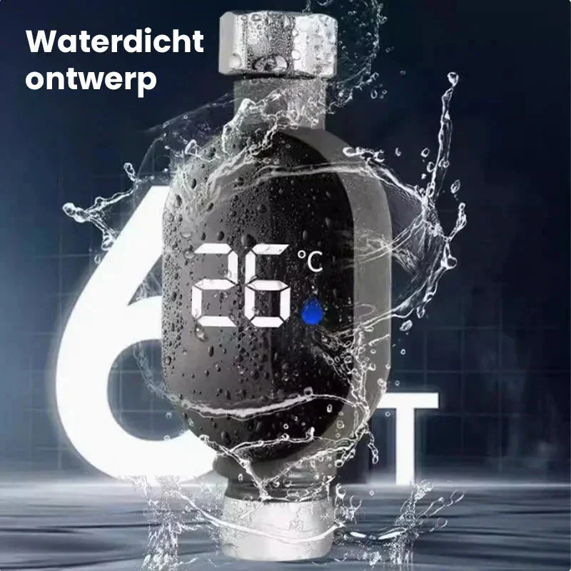 Home Water Shower Thermometer with Led Display 0℃~99℃ Water Accurate Temperature Measurement Waterproof Smart Meter Bathroom