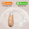 JINGHAO 1Pair Rechargeable Elderly Ear Hearing Aids BTE Visible Hearing Amplifier with Charger Dock Sound Device 2