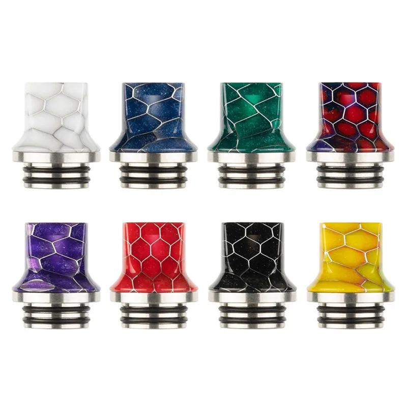 VapeStainlessSteelResin810DripTipMouthpieceForDeadRabbit