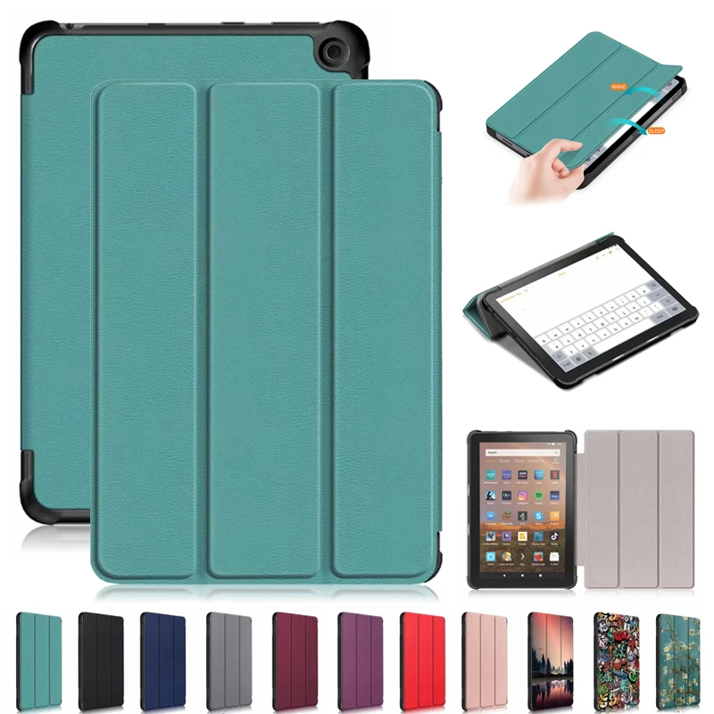 para Fogo hd 2023 Case Trifold Couro Magnético Inteligente Capa para Amazon Fire hd Case 2023 Fogo Hd8 Plus 2023 Capa 12th Gen