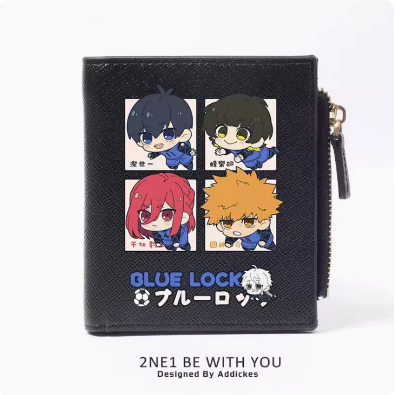BLUE LOCK Chigiri Hyoma Isagi Yoichi Anime Fashion Wallet PU Purse Card Coin Zipper Money Bag Cosplay Gift B511