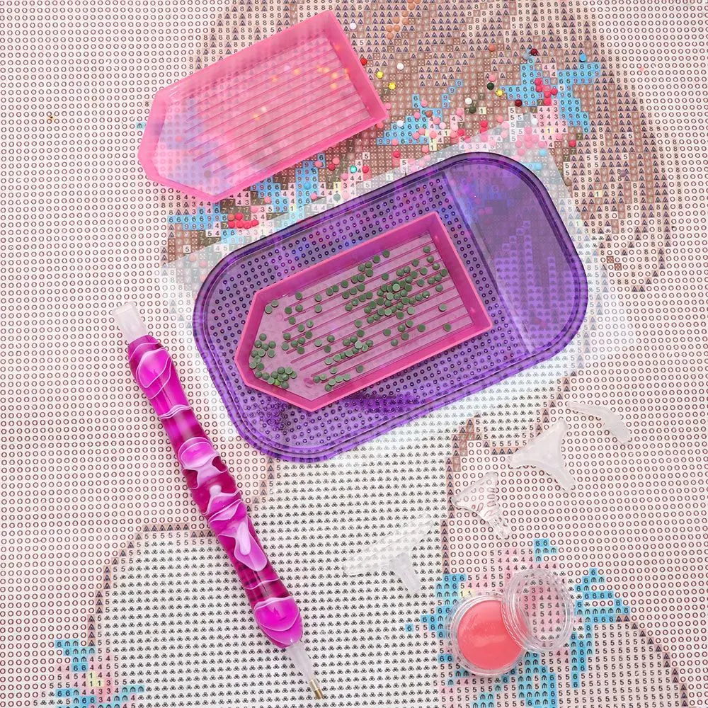 5D Resin Diamond Painting Pen SET Point Drill Pens Anti-Slip Diamond Painting Mat Cross Stitch Embroidery DIY Craft Nail Art