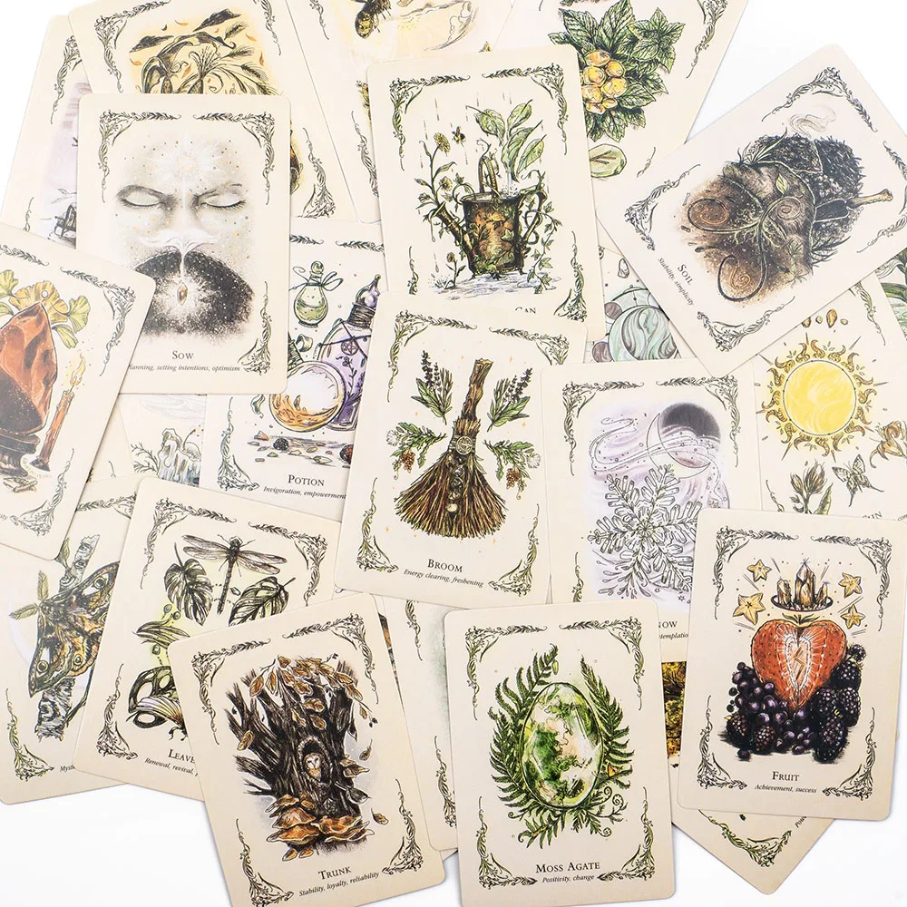 The Green Witch's Oracle Deck 50 Stück Wahrsagerei Fate Tarot Oracle Karten Party Unterhaltung Brettspielkarten 10,3 * 7,3 cm TK119K – Detail 14