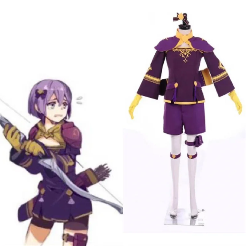 

Game Fire Emblem Three Houses 5 Years Bernadetta Timeskip Halloween Purple Suit Christmas Full Outfits Cosplay Costum