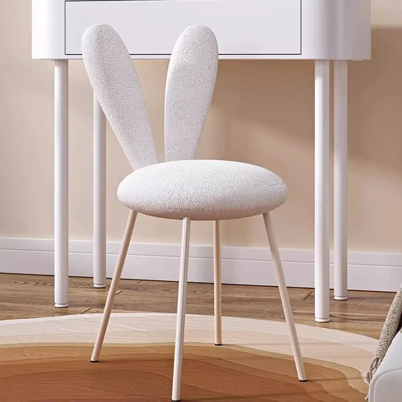

Girls Nordic Makeup Stool Comfy Soft Kawaii Lazy Mobile Vanity Chair Modern Bedroom Tabouret Coiffeuse Furniture Living Room