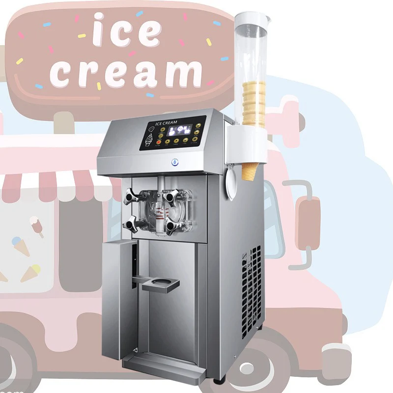 

Ice Cream Machine Home Soft Ice Cream Making Machin Mini Small Automatic Yogurt Cone Machine