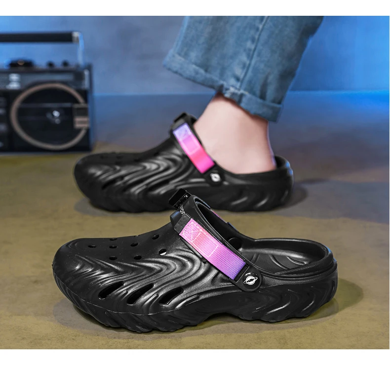 Sommer Neue Herren-Sandalen, Haus- und Gartenschuhe, Outdoor-Strandsandalen, Rutschfeste und Bequeme Weichsohlen-Sandalen und -Pantoffeln – Detail 5