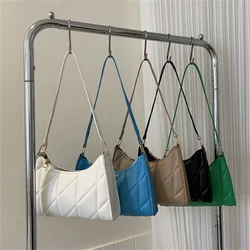 Fashion Simple Stylish Pu Leather Shoulder Bag For Women Handbag Solid Color Casual Retro Felt Underarm Bag сумка женская 2024