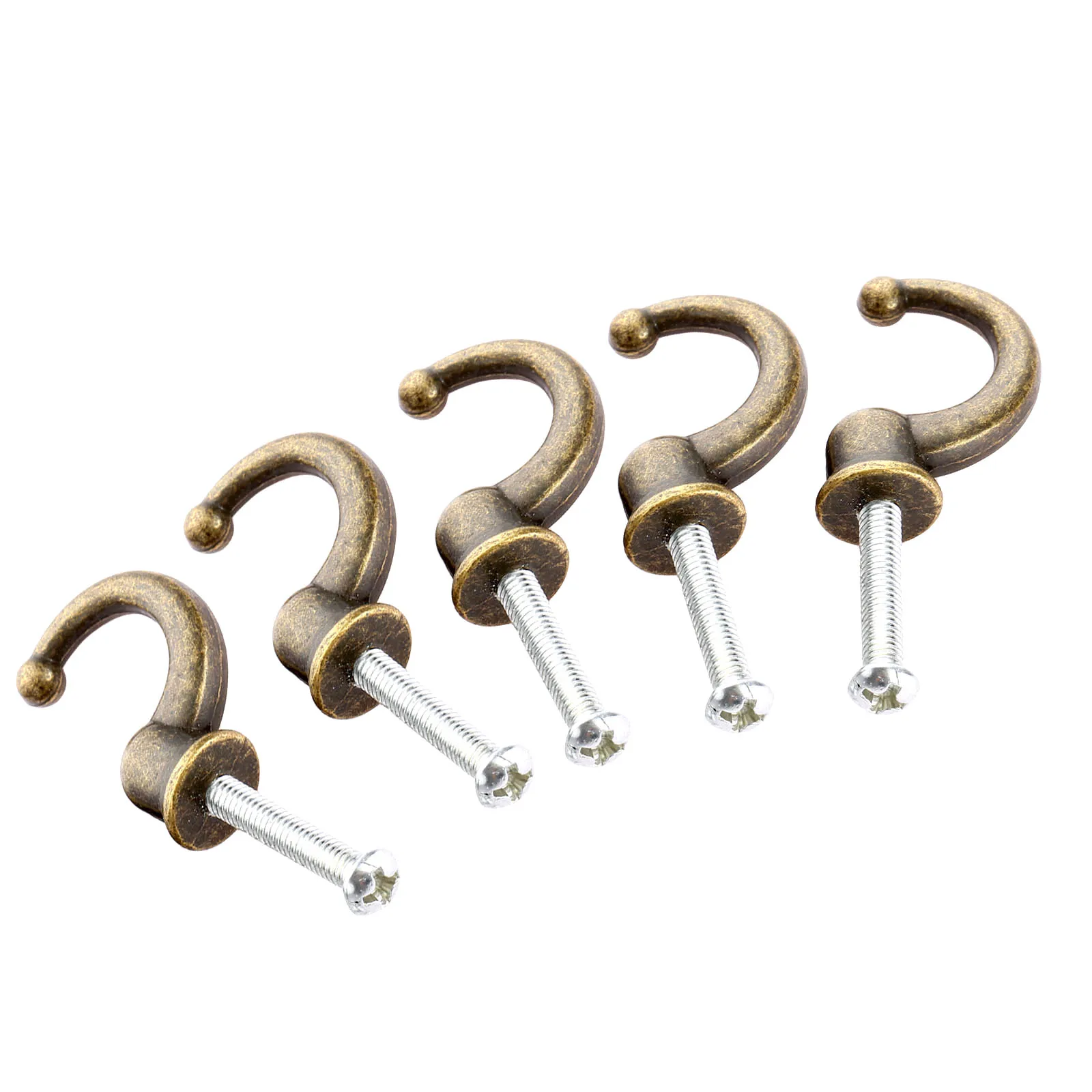 5Pcs Porta di Bronzo Antico Gancio Ganci Da Parete Piccolo Ganci per  Gioielli Scatola di Legno Bagno Cappello Portachiavi Cappotto Asciugamani  Ferramenta Per Mobili