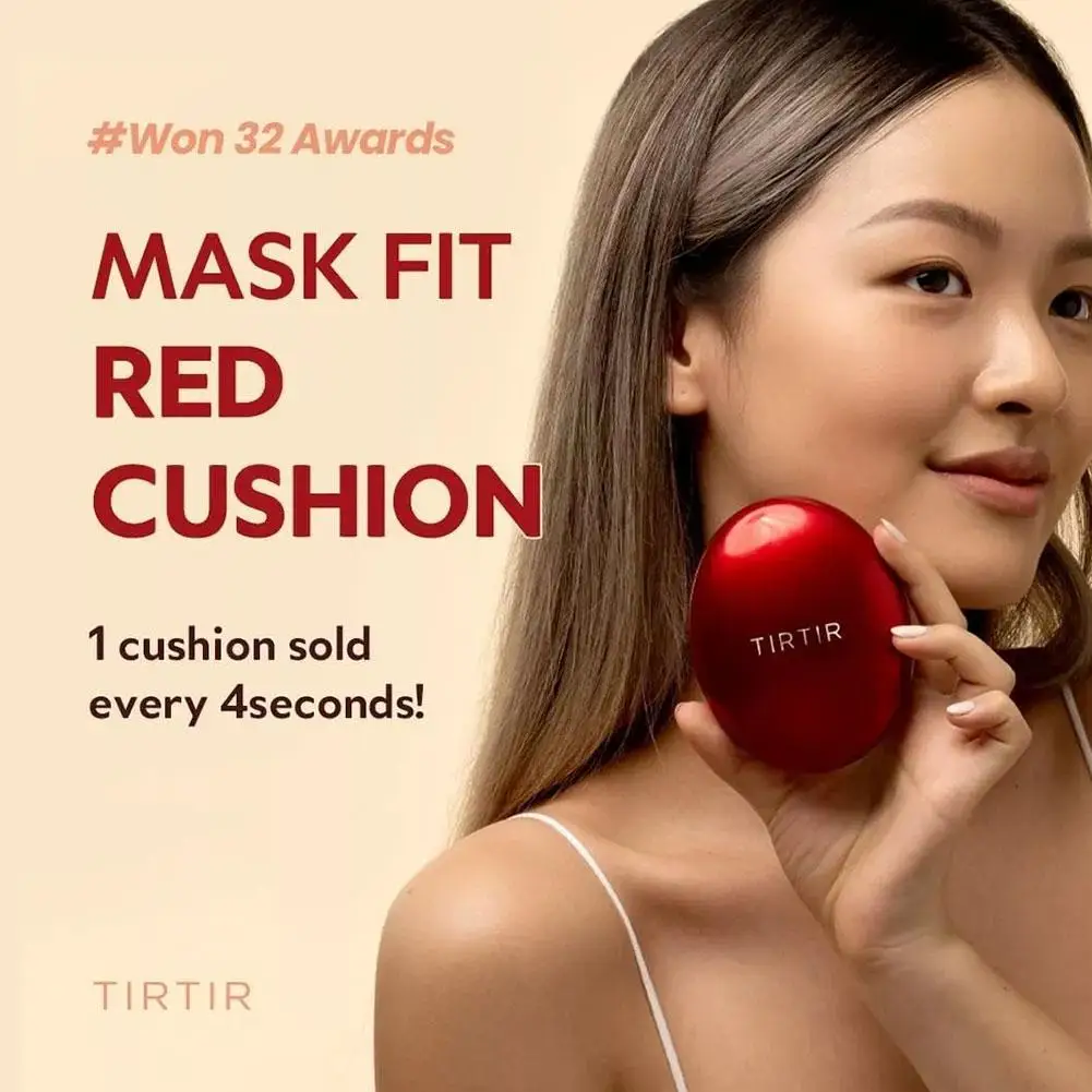 Red Cushion Foundation Long-Lasting Concealer Lightweight Buildable Coverage Semi-Matte Korean Cushion Founda Sunscreen Makeup concealer foundation concealer palette nine tone concealer
