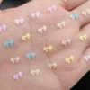 50pcs Transparent Bow Nail Art Parts Charms Bulk Shiny Mini Resin Ribbon Nail Rhinestones DIY Summer Nail Art Decor Accessories 5