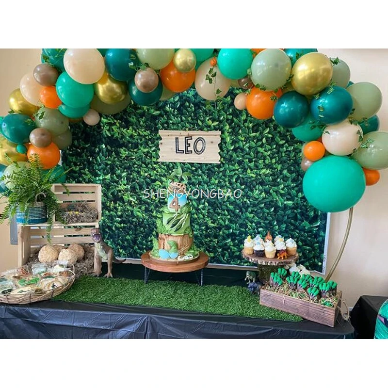 Photo Backdrop Green Leaves Grass Natural Lawn Party Birthday Newborn Baby Lover Wedding Studio Props