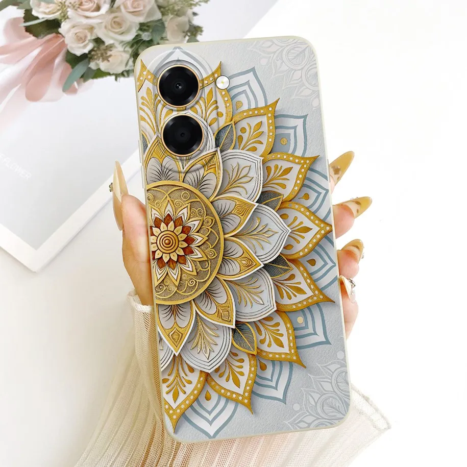 Pretty Flower Candy Painted Soft Silicone Phone Case - Back Cover & Bumper