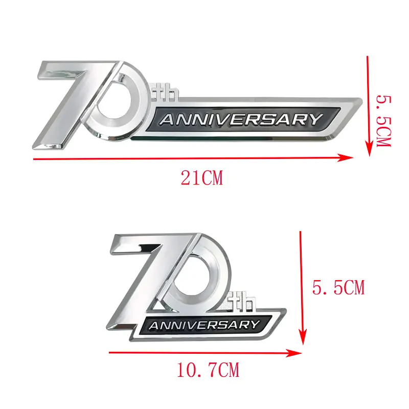 3D Trunk Badge Sticker Side Fender Emblem Car Accessorie For Toyota Land Cruiser 70th Anniversary LC300 LC200 FJ200 2016-2022