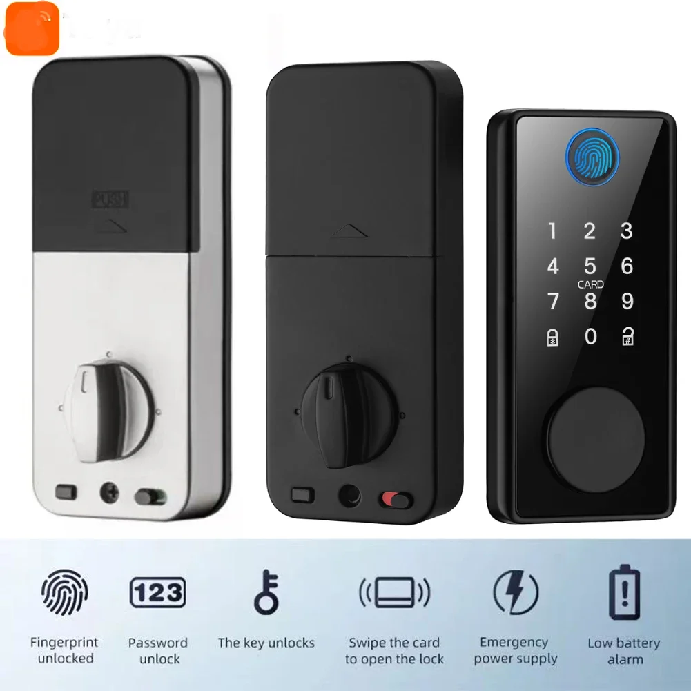 스마트 Deadbolt 잠금 장치 디지털 TY WiFi 앱 지문 열쇠가없는 항목 키패드 정문 용 전자 잠금 장치 Alexa 키패드 잠금 장치